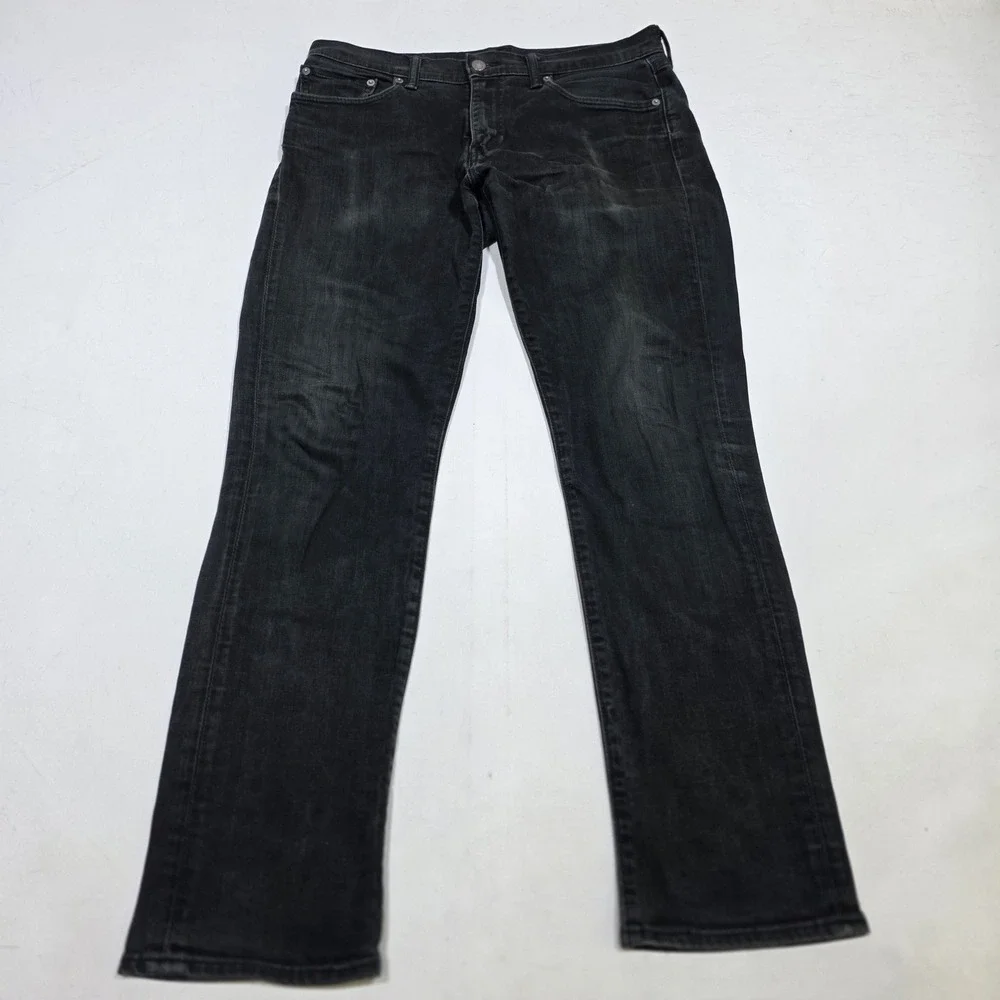 Levi's 511 Slim Fit Jeans Mens 34x30 Black Faded Denim Casual Streetwear Pants